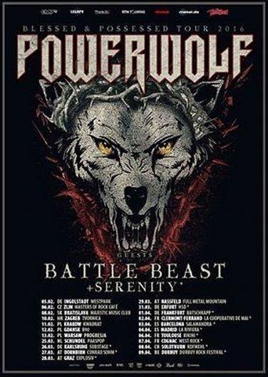 Powerwolf Tourflyer 2016