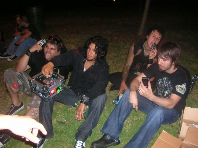 Papa Roach Bandmitglieder 2006 (vlnr: Dave Buckner, Tobin Esperance, Jacoby Shaddix, Jerry Horton)