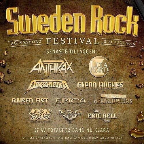 Sweden Rock Festival 2016 Billing 24012016