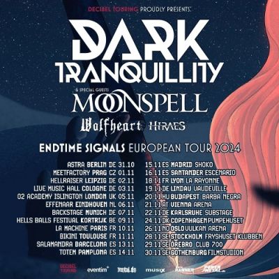 DARK TRANQUILLITY, MOONSPELL, WOLFHEART & HIRAES kündigen Tour an